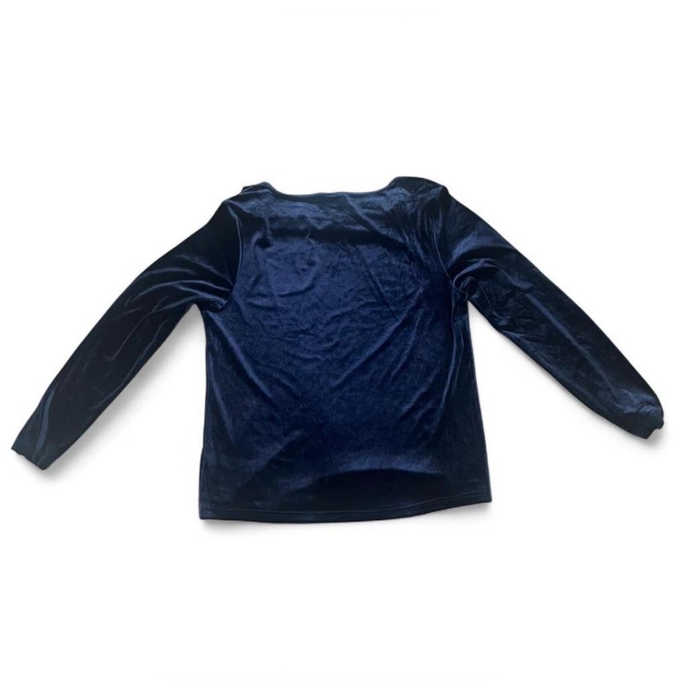 Lularoe Catherine Navy Velvet Long Sleeve Cowl Neck Shirt Medium NWTNW